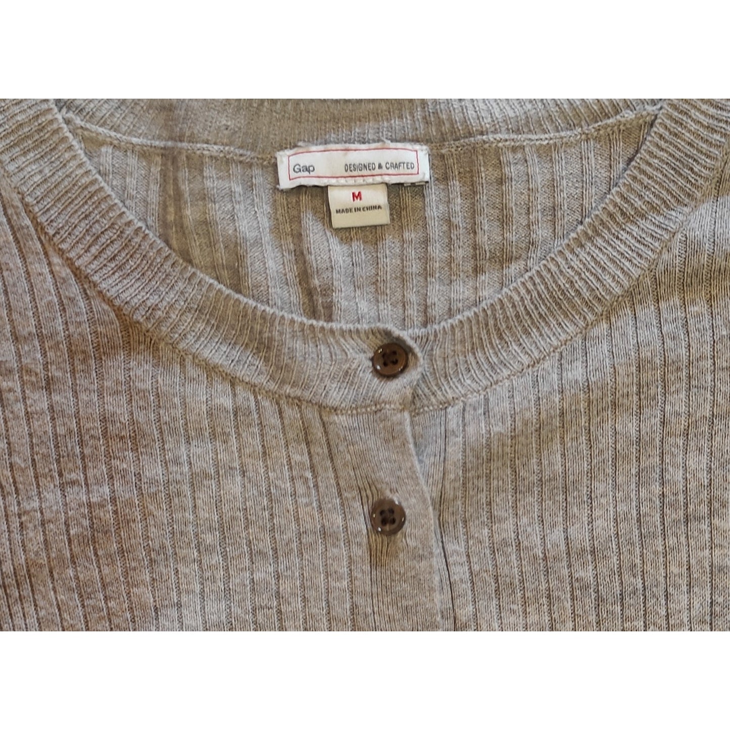 Ribbed Knit Long-Sleeve Henley