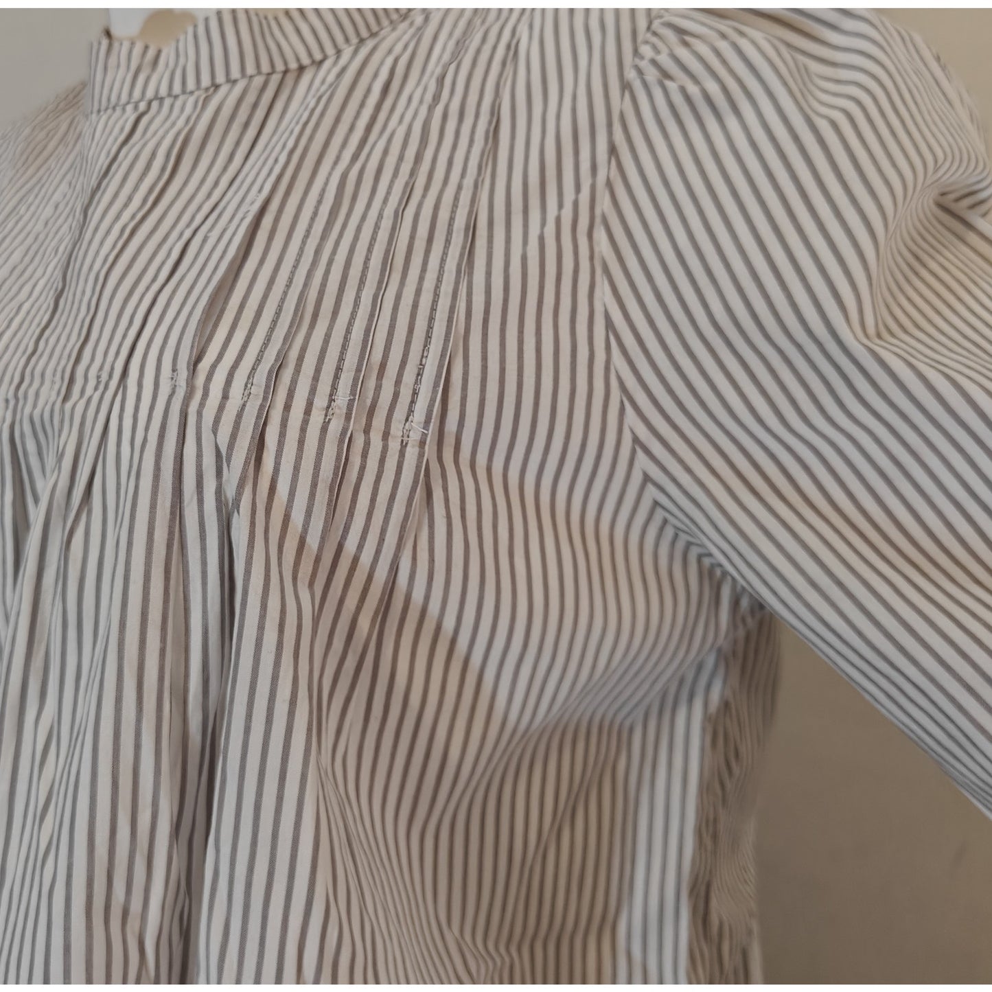 Striped Mock Neck Blouse