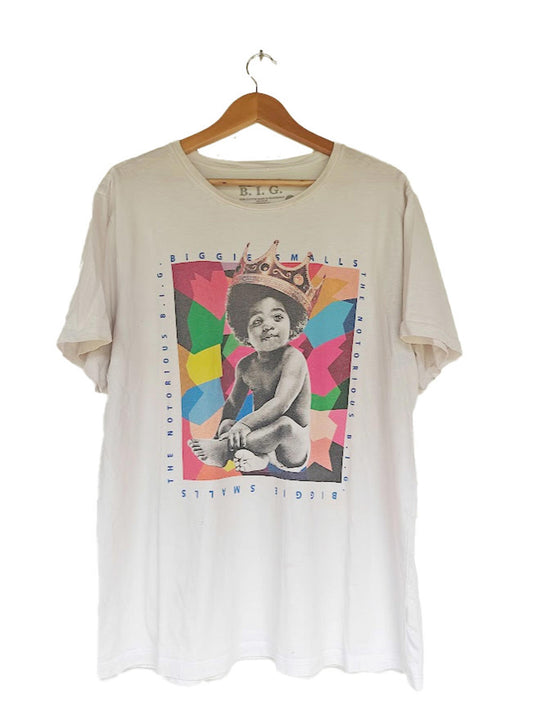 White Vintage Style Biggie Smalls T-Shirt