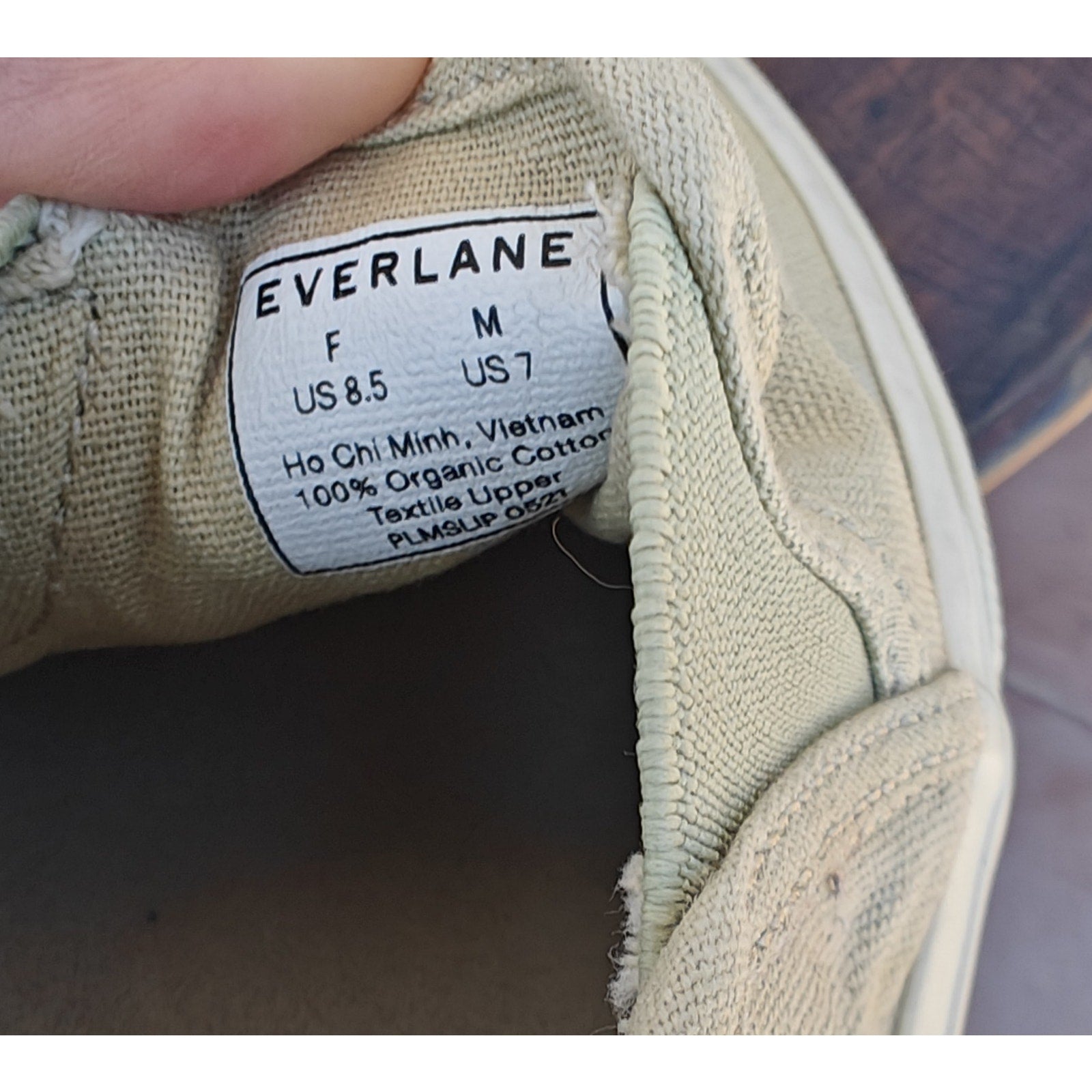 Beige Canvas Slip On Sneakers