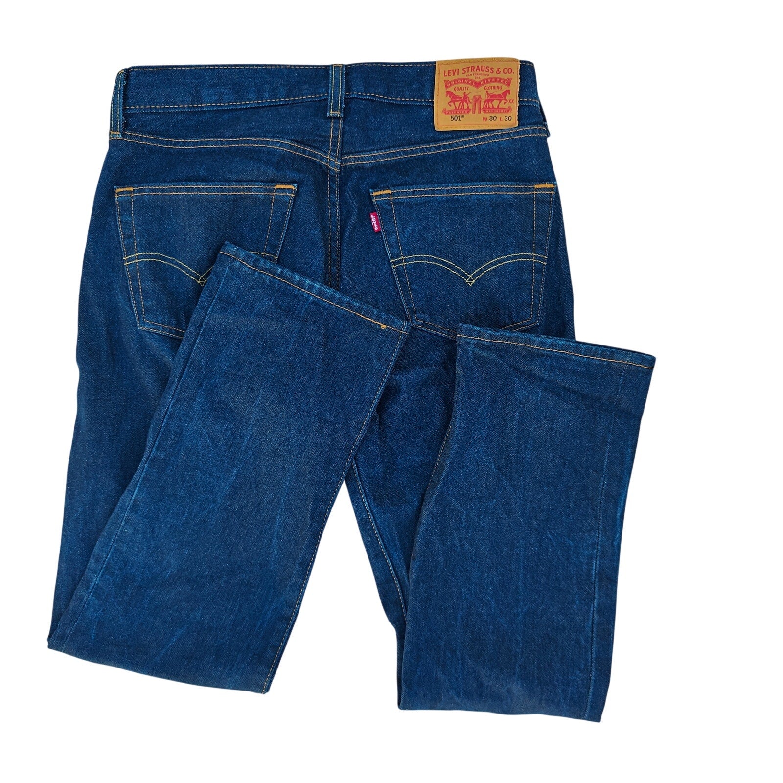 501 Original Button Fly Dark Wash Jeans W30 L30