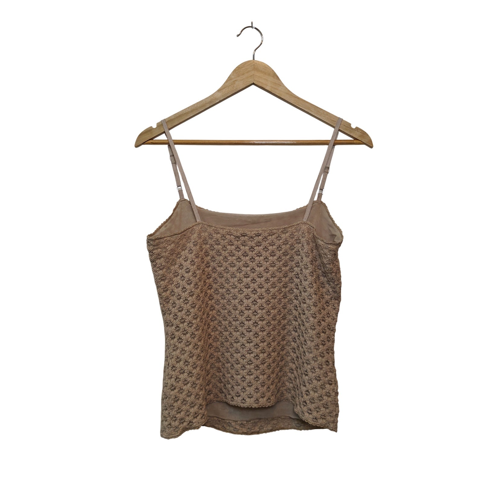 Beige Textured Stretch Camisole