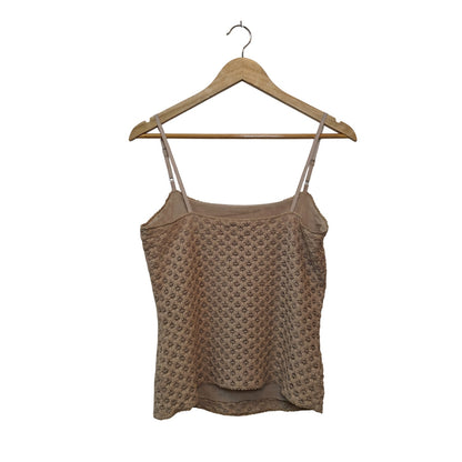 Beige Textured Stretch Camisole