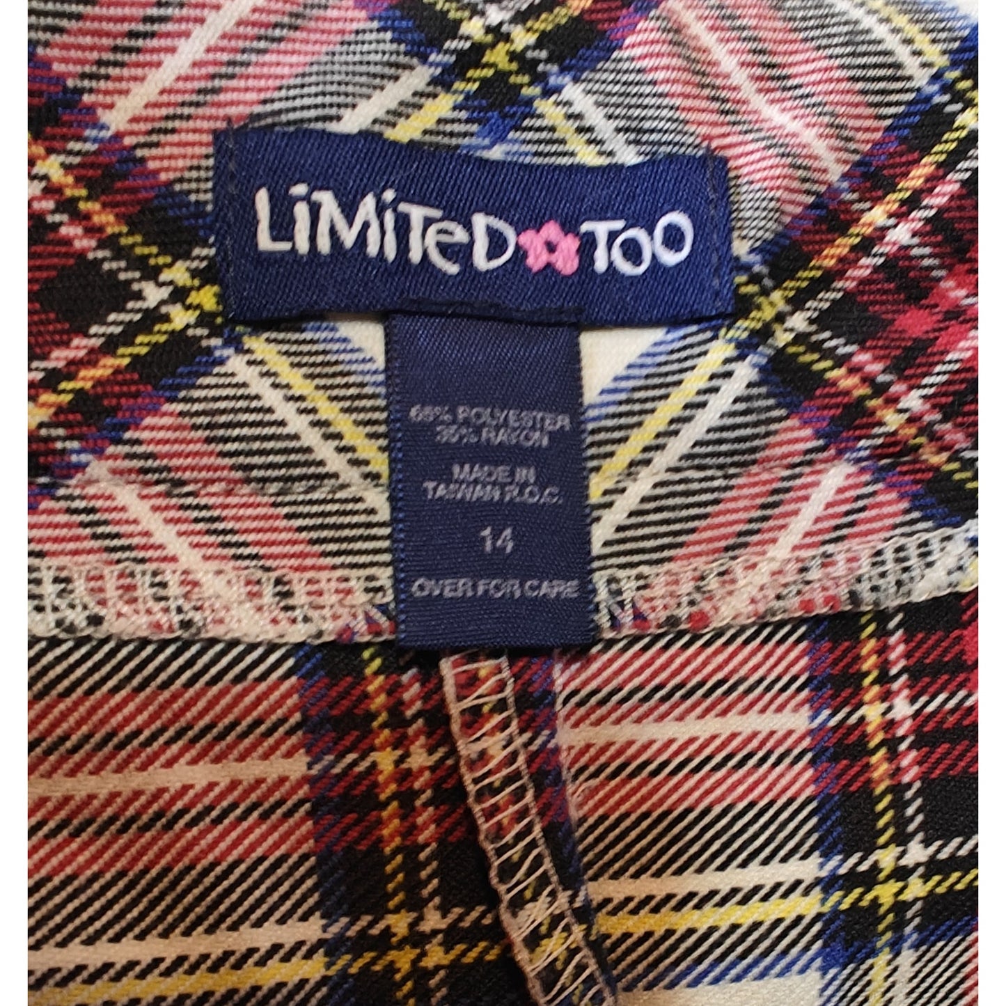 Plaid Studded Waist Mini Skort
