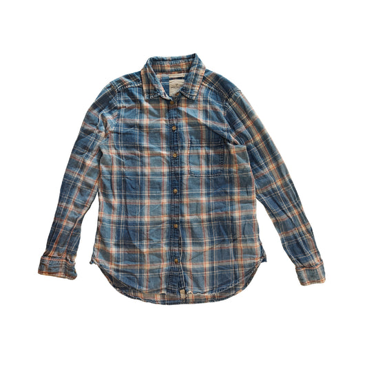 Boyfriend Fit Plaid Button-Down Shirt