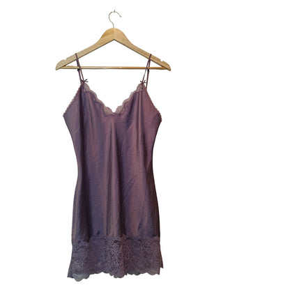 Lavender Satin Slip Dress