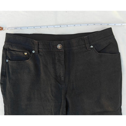 Black Straight Leg Mid Rise Jeans