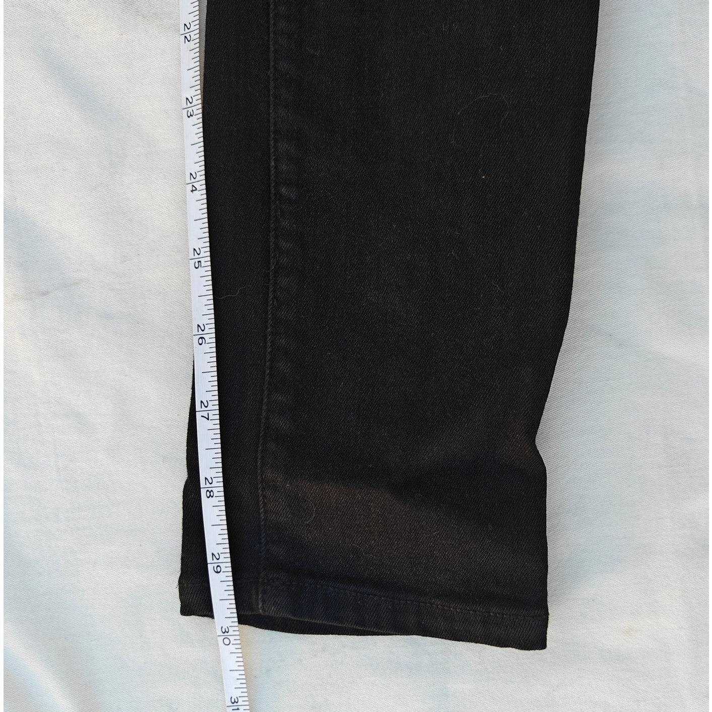 Black Stretch Denim Pull On Skinny Jeans