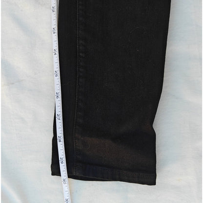 Black Stretch Denim Pull On Skinny Jeans