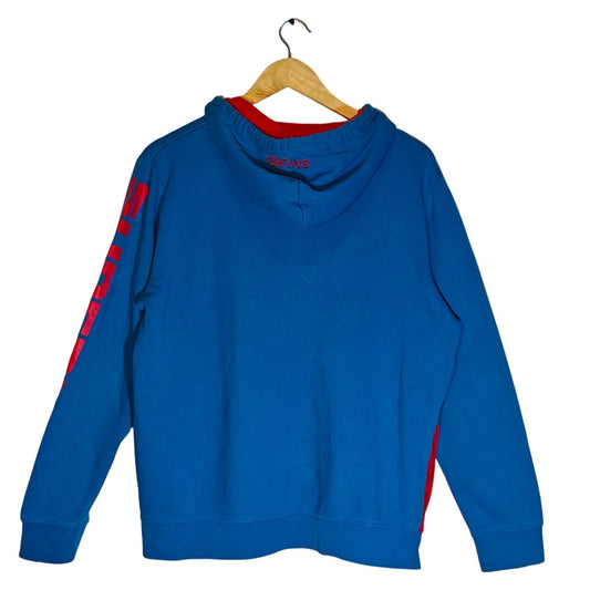 Red & Blue Superman Colorblock Hoodie