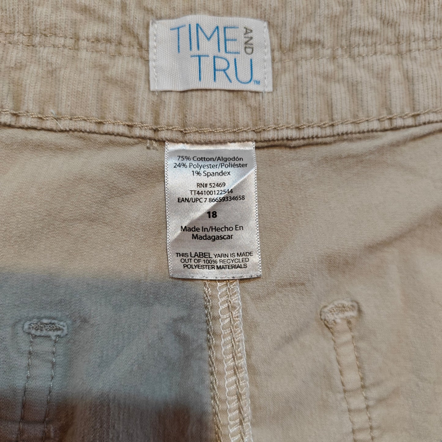 Khaki Wide Leg Cargo Pants