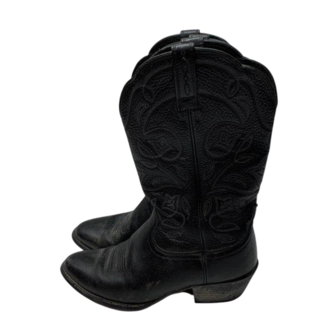 Black Leather Western Cowboy Boots