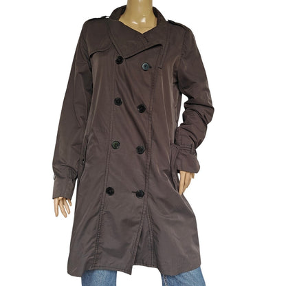 Navy Double Breasted Trench Coat
