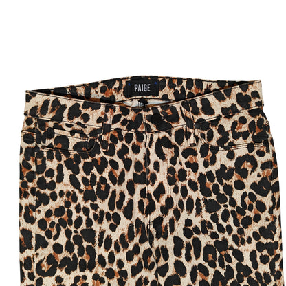 Hoxton Straight Ankle Leopard Print Jeans