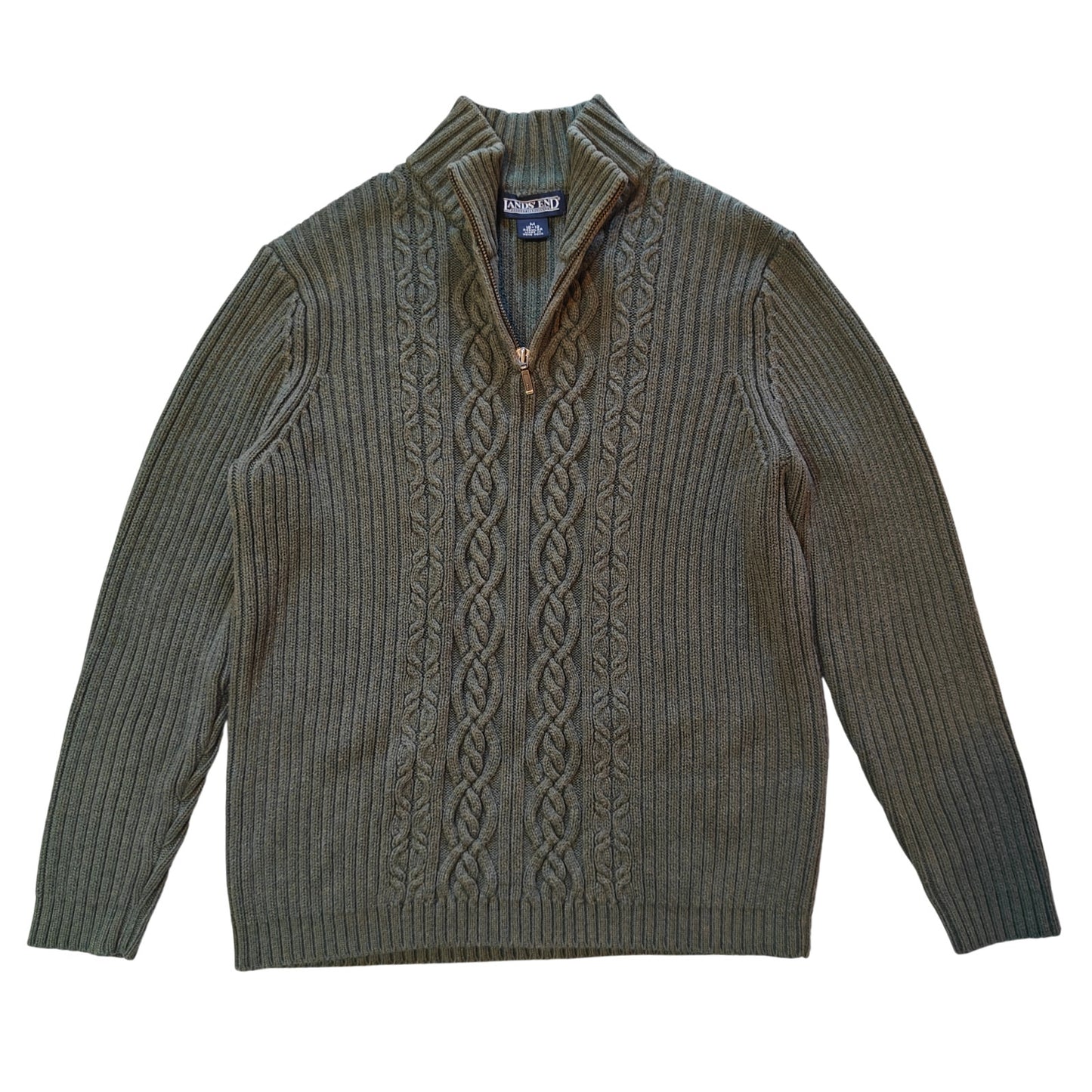 Cable Knit Quarter Zip Sweater