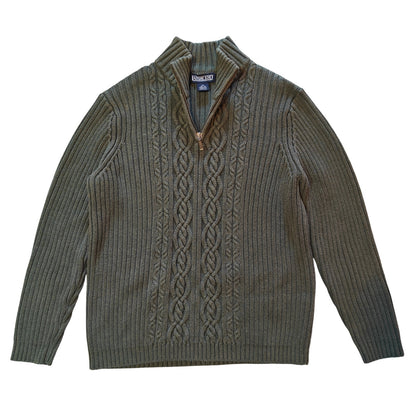 Cable Knit Quarter Zip Sweater
