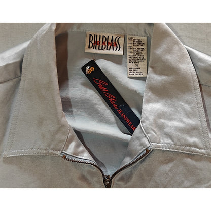 Light Blue Satin Bomber Jacket