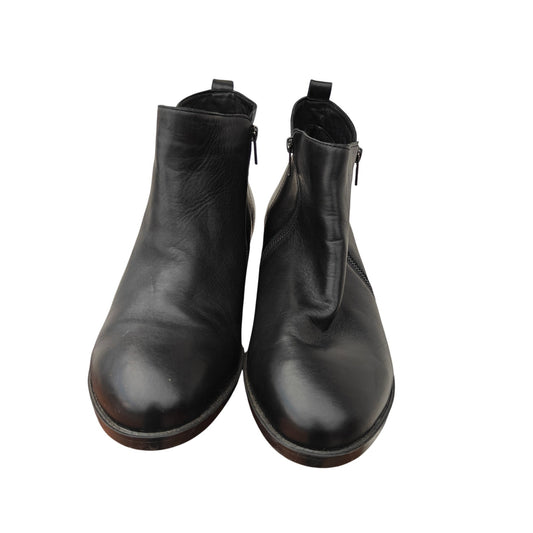 Jimmy Black Leather Women's Ankle Boots