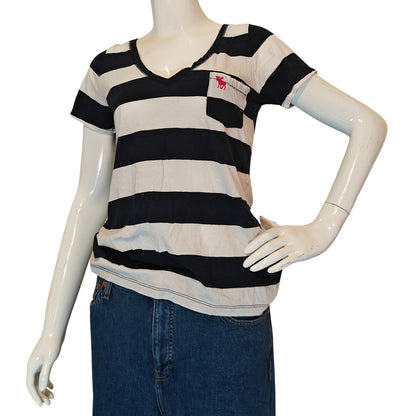 Striped Navy and White Pocket Tee