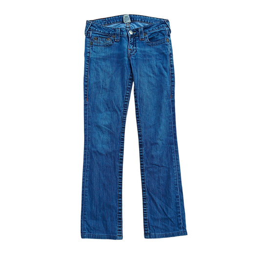Mid Rise Straight Leg Medium Wash Jeans