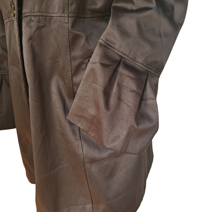 Brown Swing/Car Coat With Bell Sleeves
