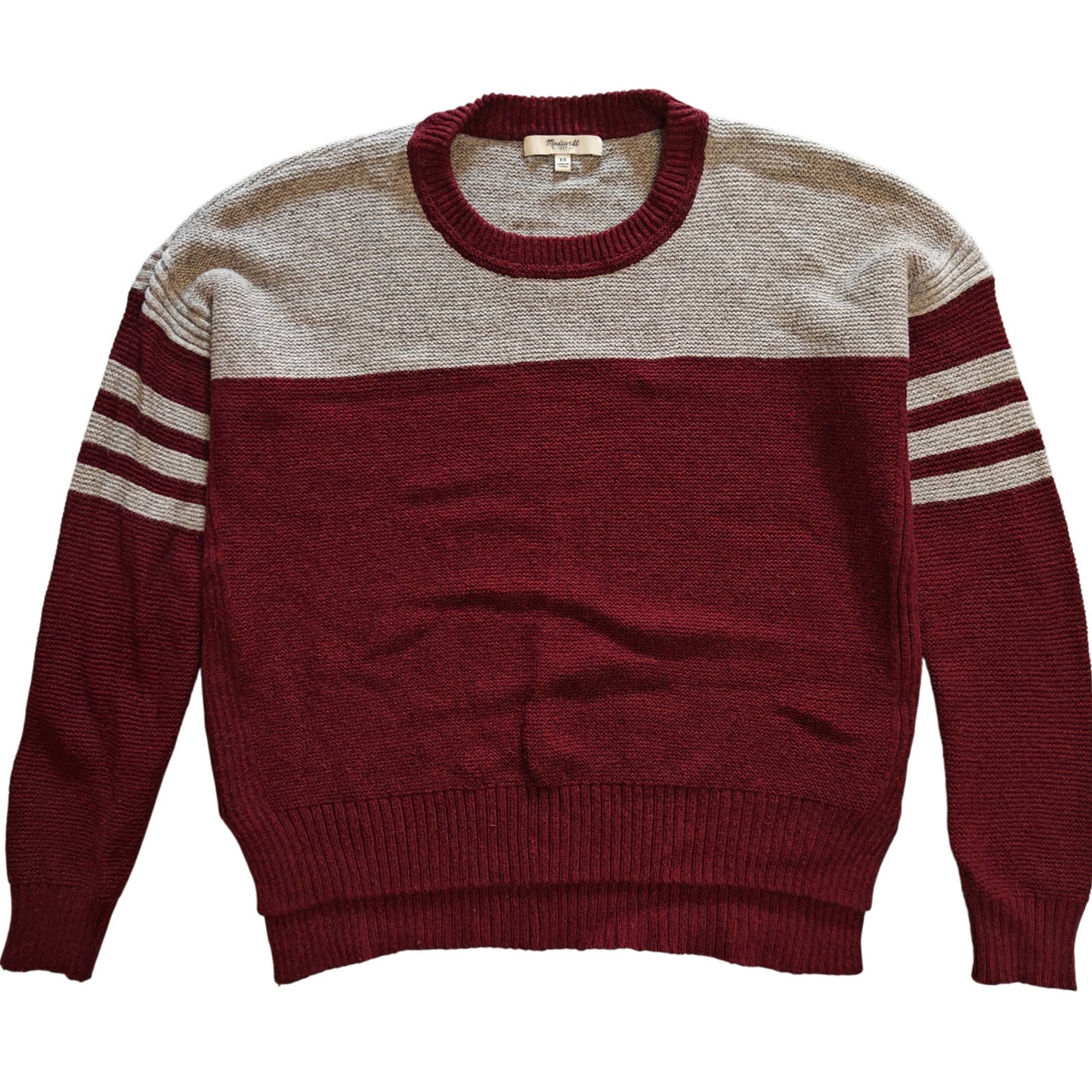 Burgundy Colorblock Sweater