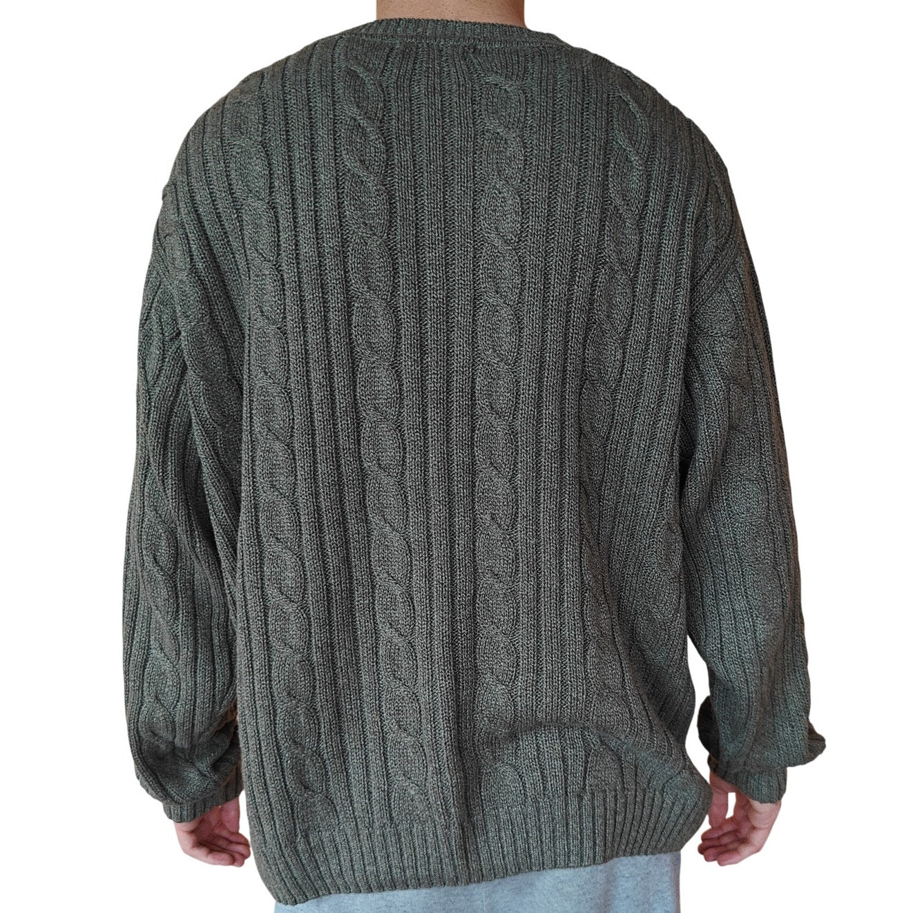 Olive Green Cable Knit Sweater