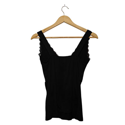 Black Lace V-Neck Tank Top