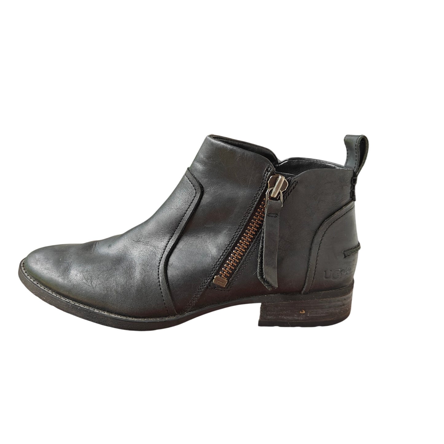 Black Leather Chelsea Ankle Boots