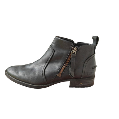 Black Leather Chelsea Ankle Boots
