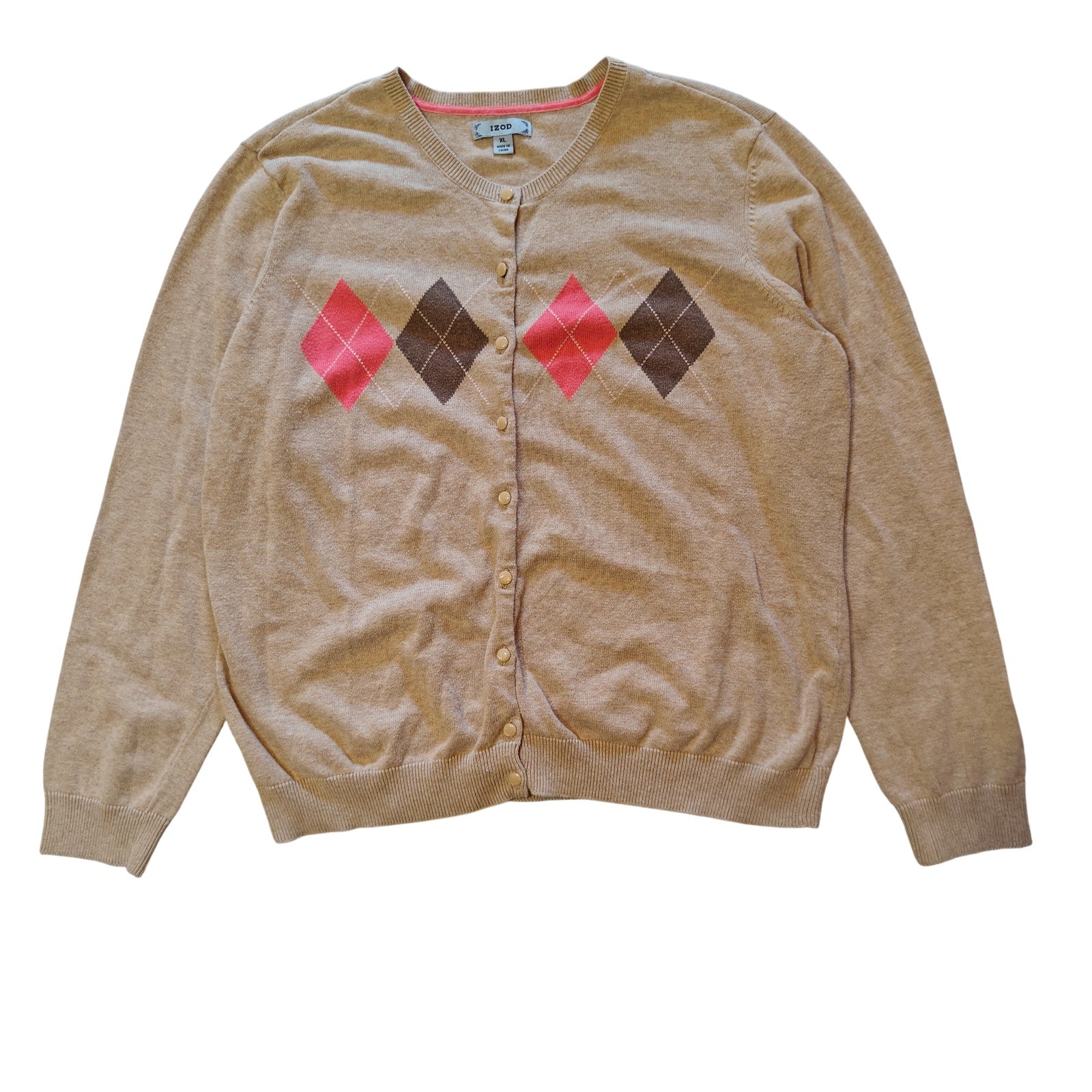 Argyle Cardigan Sweater