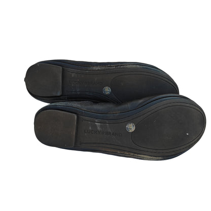 Emmie Black Leather Ballet Flats