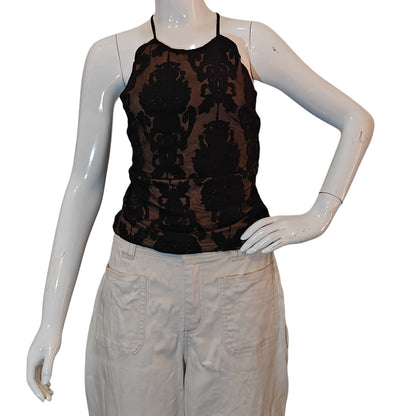 Black Sheer Lace Tank