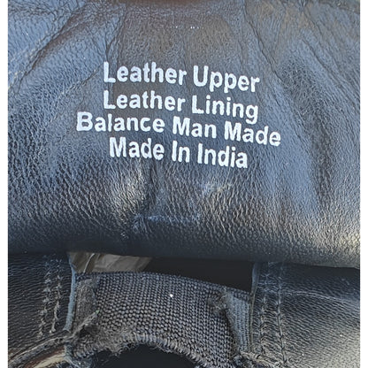Mens Black Leather Moc Toe Loafers
