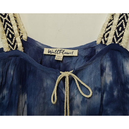 Blue Tie-Dye Boho Tank