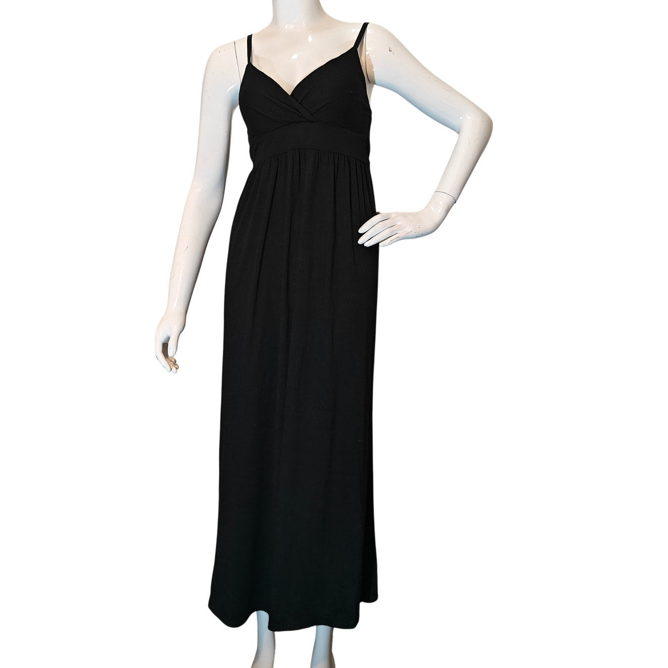 Black Empire Waist Spaghetti Strap Dress