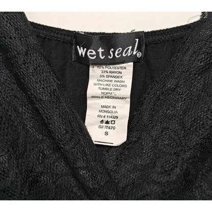 Black Lace V-Neck Tank Top