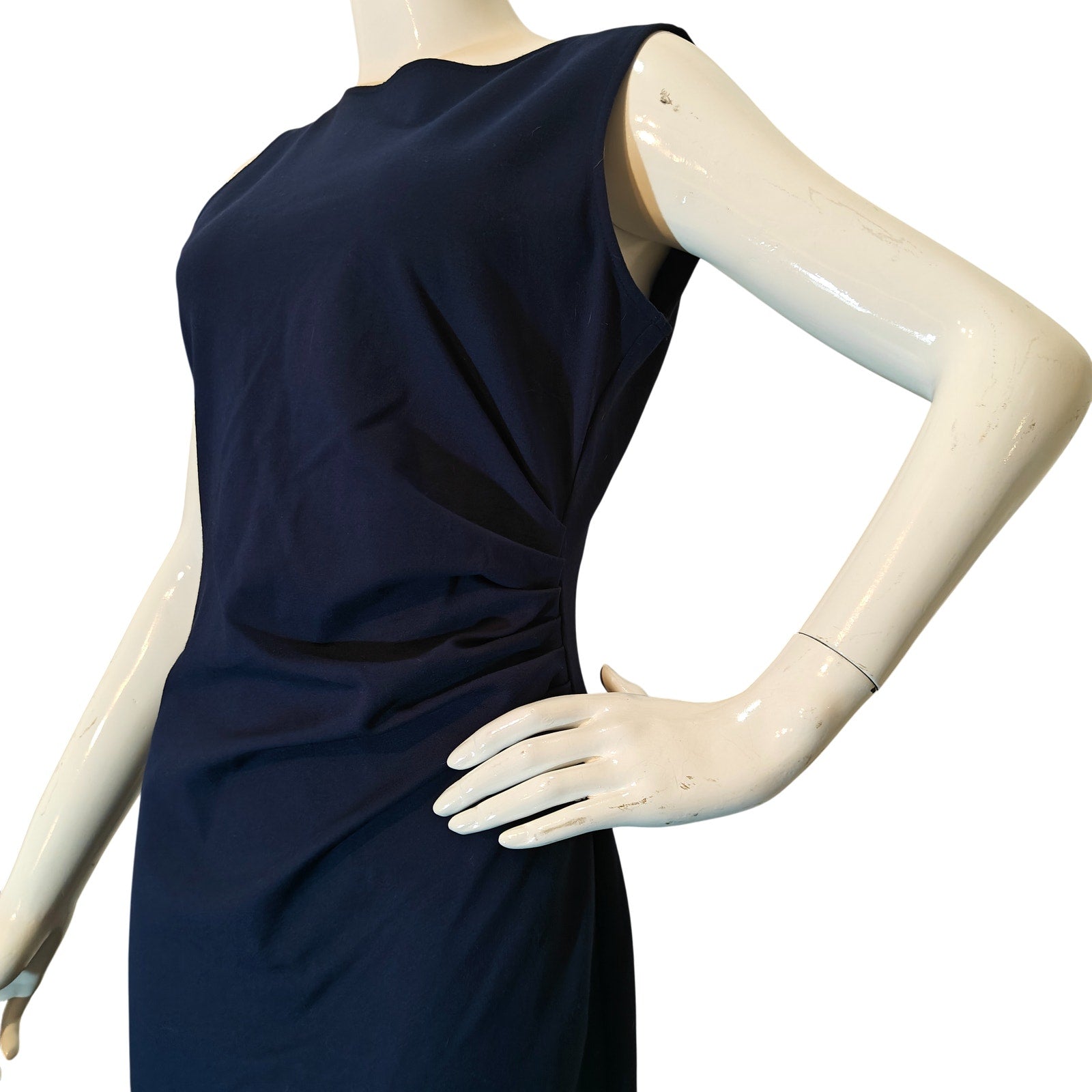 Navy Sleeveless Sheath Dress