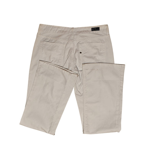 White Straight Leg High Rise Jeans