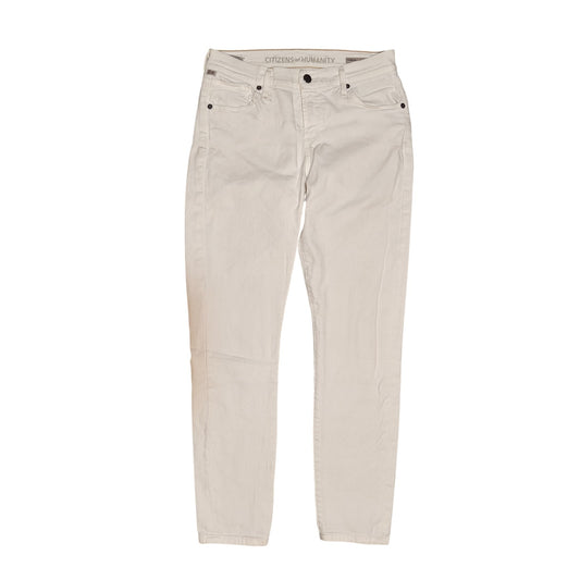 White Thompson Medium Rise Skinny Jeans
