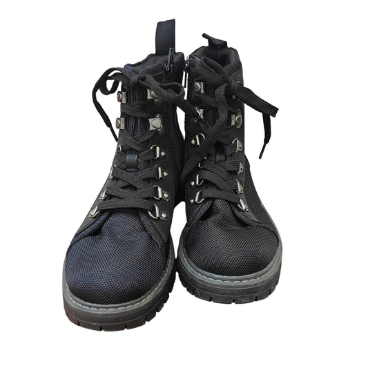 Black Lug Sole Combat Boots