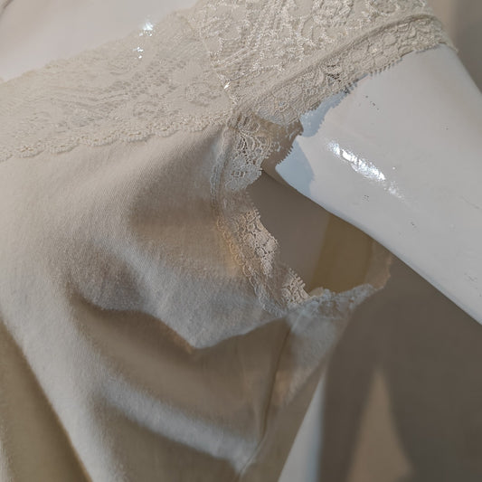 White Lace Trim Top