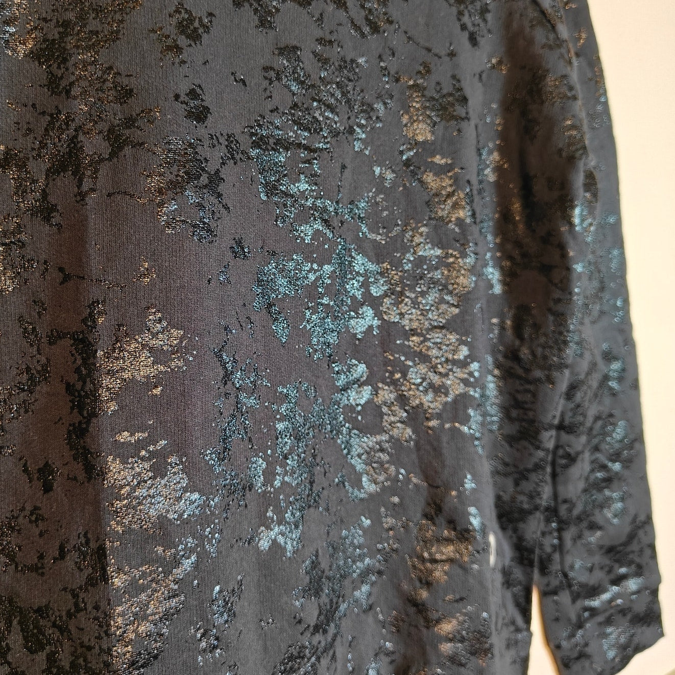Gray Foil Print Sweatshirt