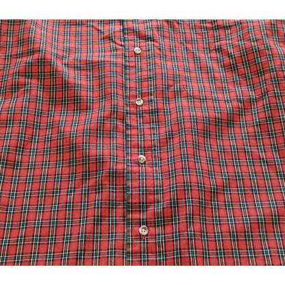 Marin Poplin Red Plaid Button Front Shirt