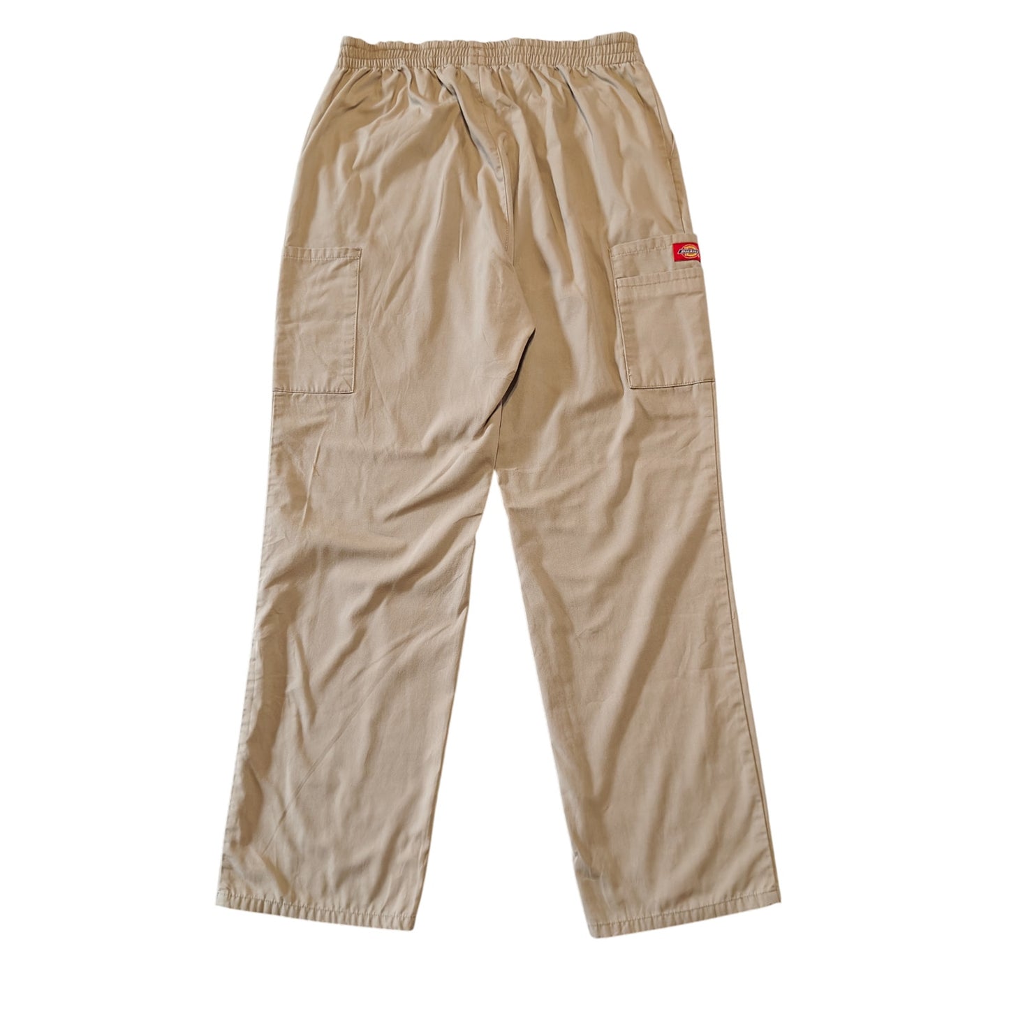 Khaki Elastic Waist Work Pants
