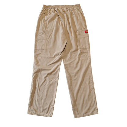 Khaki Elastic Waist Work Pants