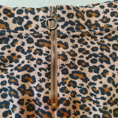 Leopard Print Skater Skirt