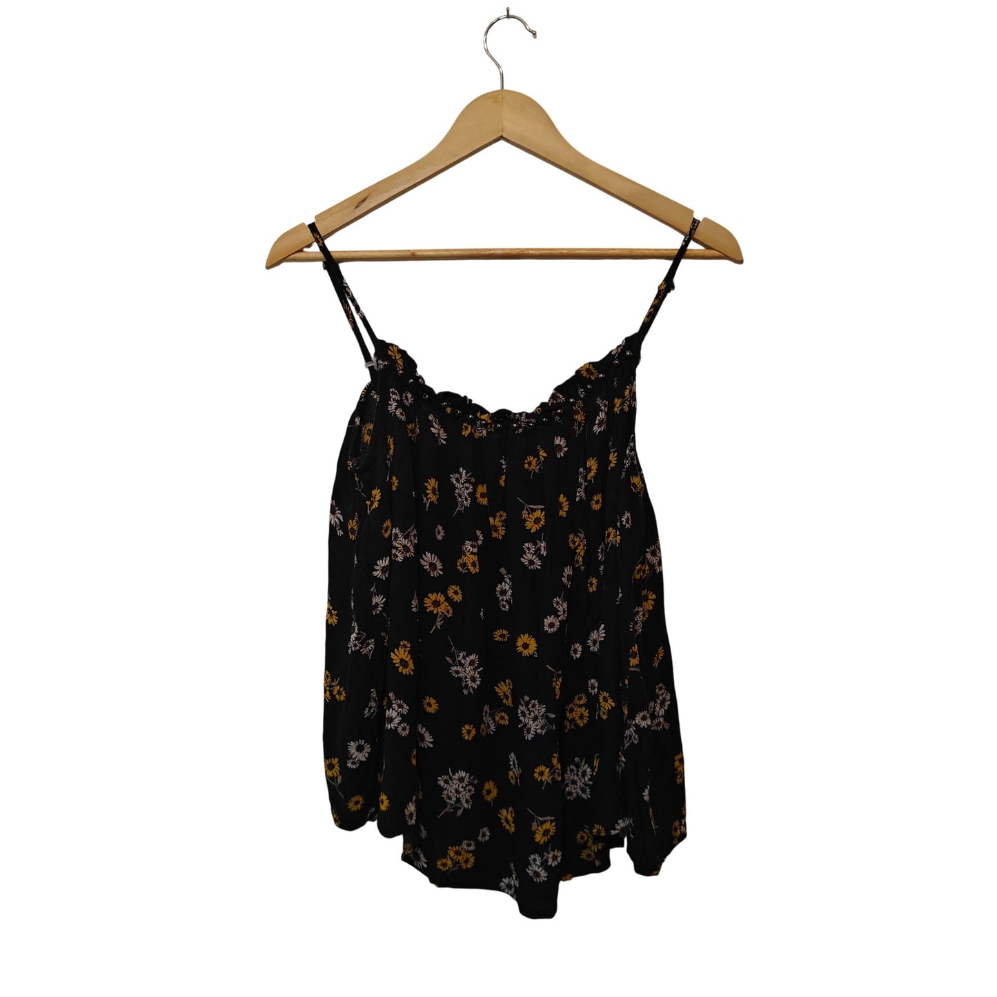 Black Floral Tank Top