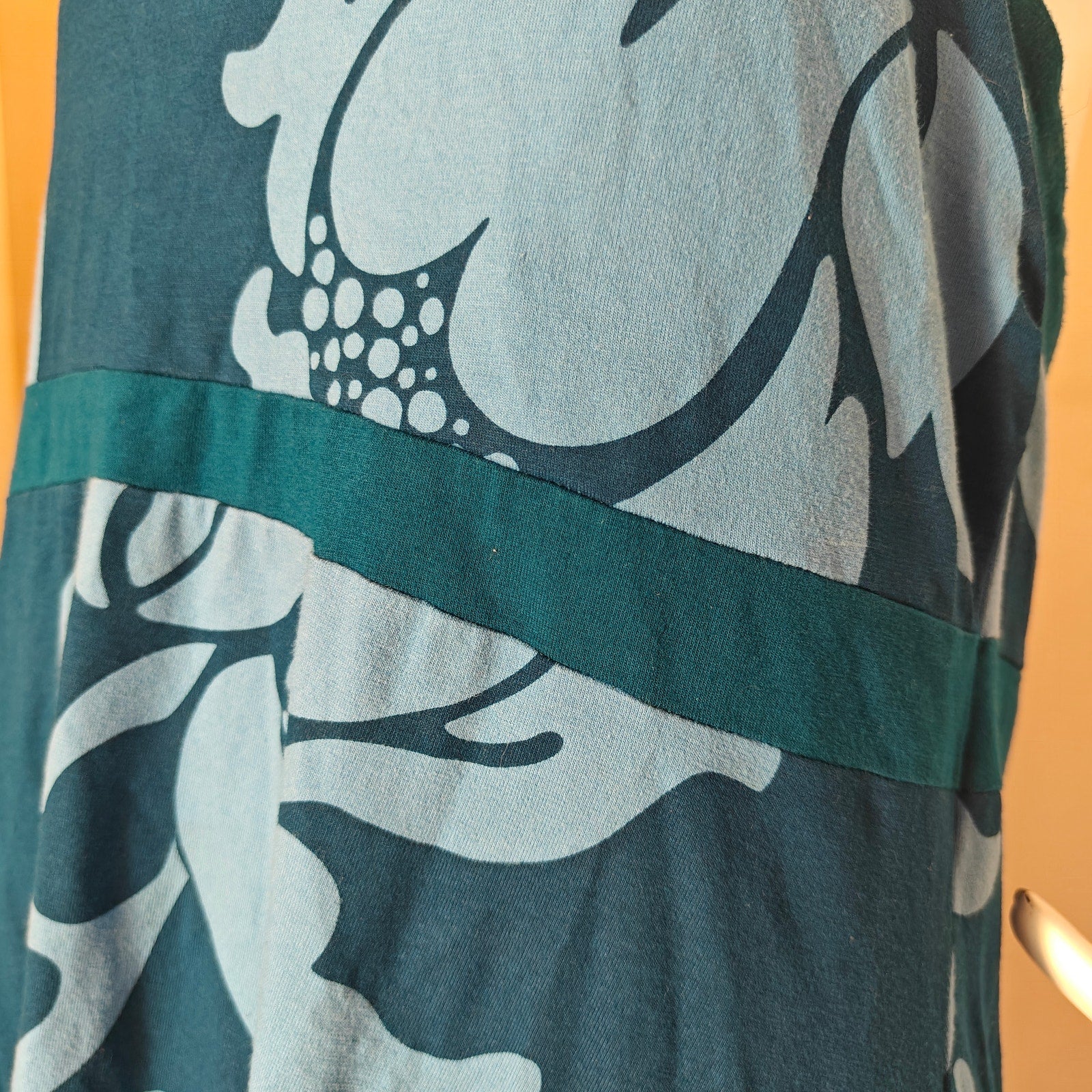 Blue Floral Halter Dress with Open Back
