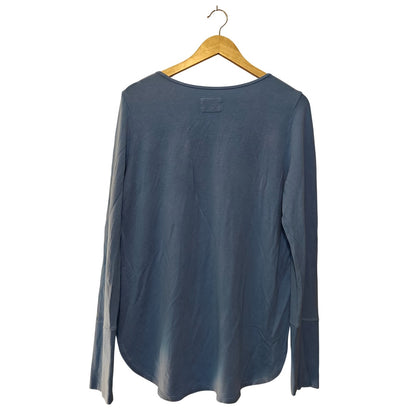 Blue Long-Sleeve Pocket Tee